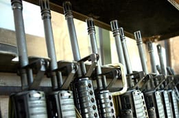 Assault-rifles-stand-ready-on-the-weapons-rack